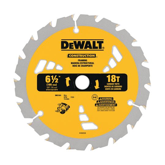 DeWalt 6-1/2" Combination Carbide Circular Saw Blades - Set of 2