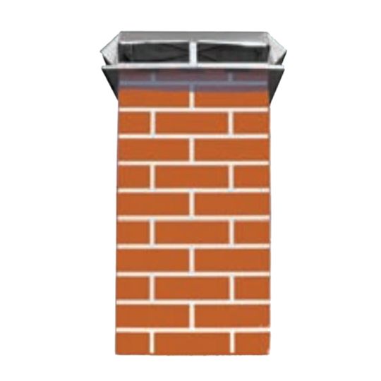 Airjet Venting Systems 17" x 17" x 36" B-Vent Decorative Simulated Brick Chimney Housing Kit — AVSSRBHK