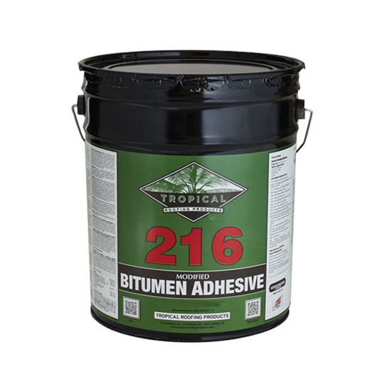Tropical Roofing Products 216 Modified Bitumen Adhesive - Brush Grade - Rsg Label - 5 Gallon Pail