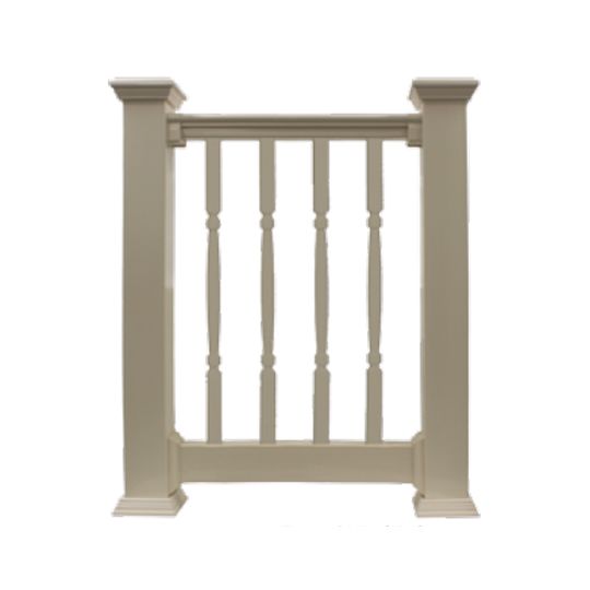 Fairway Building Products 36" x 8' V220 Turned Vinyl Baluster Kit - Stair (29° to 35°) — Railing — FBP406015
