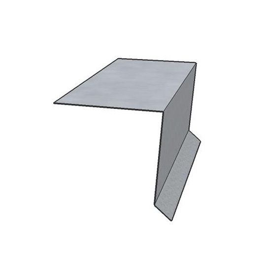 TRI-BUILT 26 Gauge x 2" x 2" x 1/2" Drip Edge — Flashings — TRIDC2212WHTB