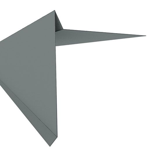 Able Sheet Metal 26 Gauge x 3" x 4" x 1/8" x 10' Gravel Stop
