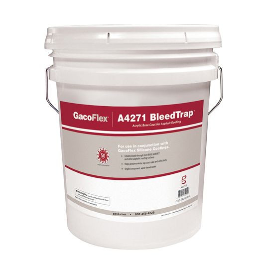 Gaco Western GacoFlex BleedTrap Acrylic Base Coat for Asphalt Roofing - 5 Gallon Pail