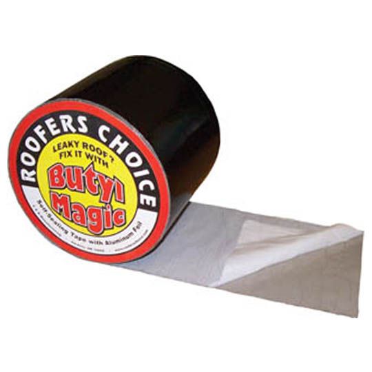 C&R Manufacturing 6" x 25' Butyl Magic Self-Sealing Foil Backed Tape — Roofing Accessories — CRMBTS6BLACK