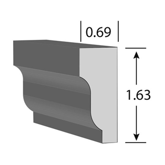 Kleer 11/16" x 1-5/8" x 16' Shingle Moulding