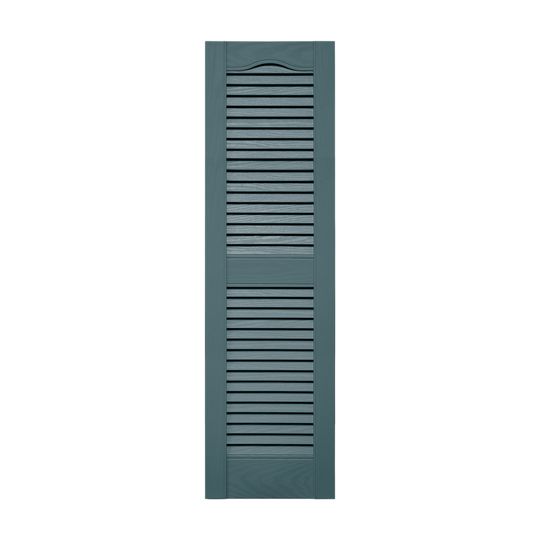 TRI-BUILT Standard Cathedral Top Open Louver Shutters (Pair) — TRI011460004