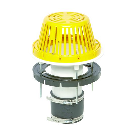 Portals Plus 3" PVC Plus Pack Roof Drain with Aluminum Dome — PPLPPPAD3