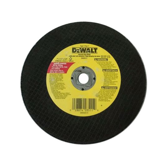 DeWalt 7" Type 1 Hp Metal Cutting Abrasive Saw Blade