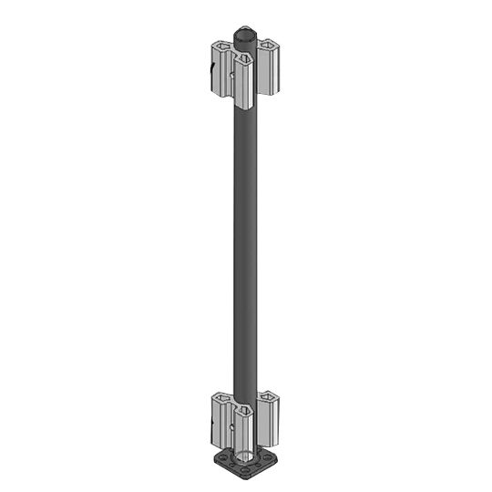 Certainteed - Evernew Ez Set Ii Bracketed Flat Post Support Kit for Concrete 3'