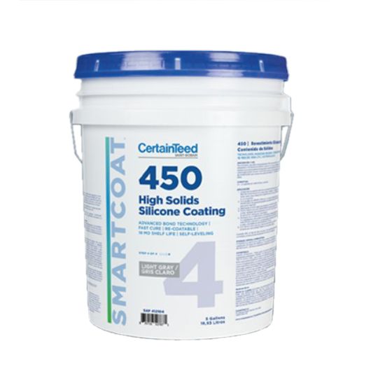 CertainTeed Roofing Smartcoat 450 High Solids Silicone Coating - 5 Gallon Pail — Adhesives, Caulks & Sealants — CTR412104