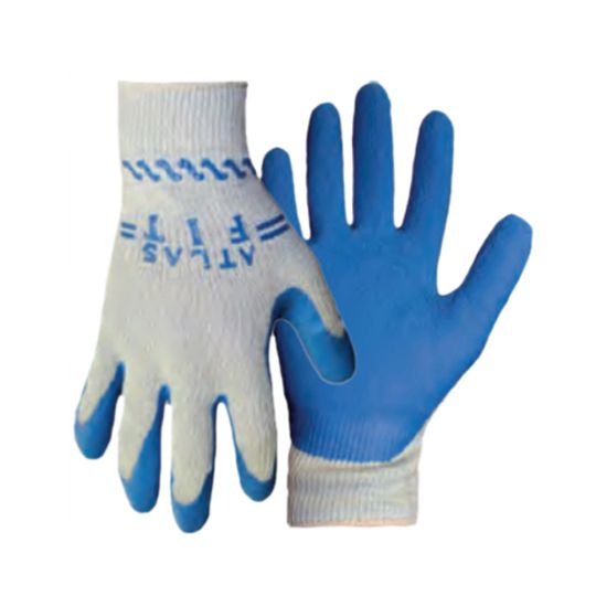 Boss Manufacturing Atlas Fit Rubber Palm String Knit Gloves - Size Medium