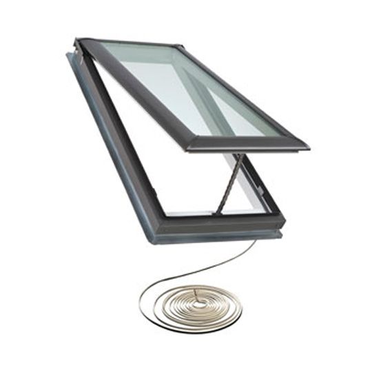 Velux Electric "Fresh Air" Deck-Mounted Skylight with Aluminum Cladding & Laminated Low-E3 Glass — VELVSEC062004