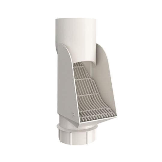 Nordic Steel Gutters 4" Steel Self Cleaning Inline Leaf Chute — NODCHUTE001AW