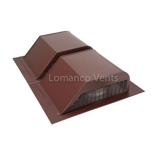 Lomanco Model 770 Twin Off-Ridge Slant Back Static Roof Louver — Ventilation and Drainage — LOM770DBR