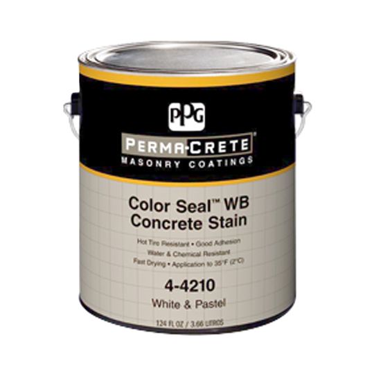 PPG Industries (4-4210) Perma-Crete Color Seal Wb Interior/Exterior Acrylic Concrete Stain with White & Pastel Base - 1 Gallon Can