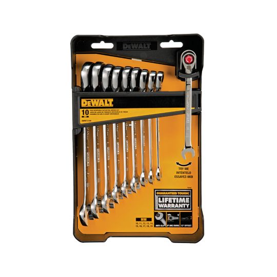 DeWalt 10-Piece Reversible Ratcheting Metric Wrench Set