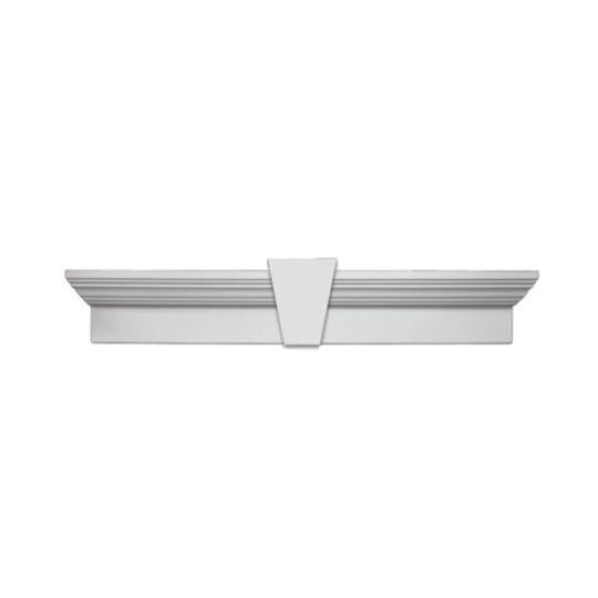Fypon Molded Millwork 9" x 104" Crosshead with Keystone