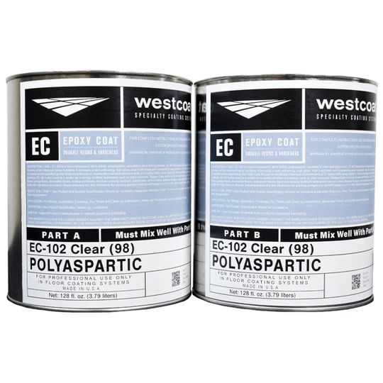 Westcoat EC-102 Polyaspartic Top Coat - 2 Gallon Kit — Adhesives, Caulks & Sealants — WCSEC102CLR02