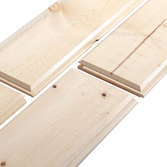 Woodtone 1" x 8" x 16' RealSoffit Ship Lapped Resawn Prime V-Groove
