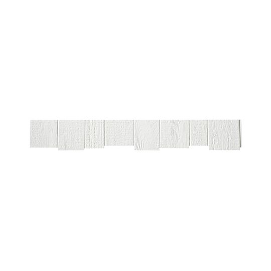 Wausau Supply 3/8" x 7" x 4' Diamond Kote Woodgrain RigidShake Staggered Edge Shake Siding — WSUDKRSSTAG7WHT
