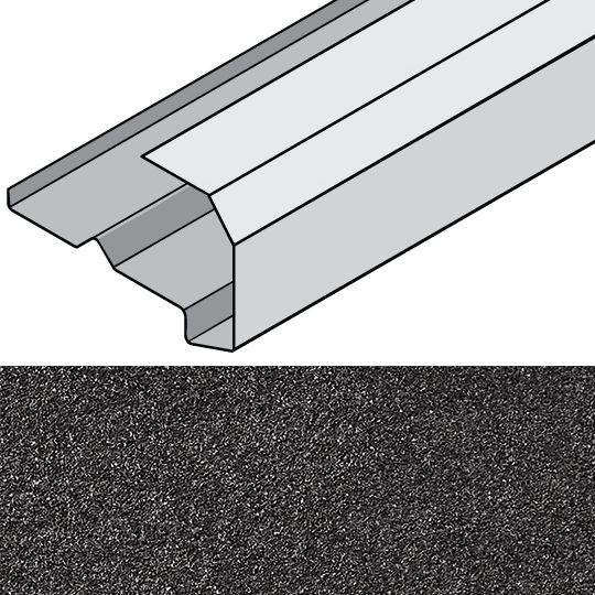 Unified Steel 1-1/2" x 2-1/2" x 79" Rake Channel — Metal Roofing — BORRCHCH112