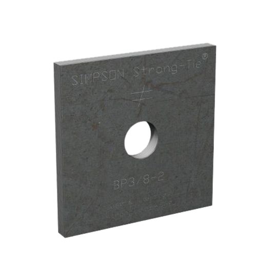 Simpson Strong-Tie 3/16" x 2" x 2" Bearing Plate with 3/8" Hole