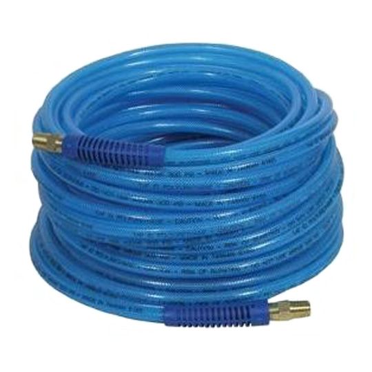 Plews & Edelmann 1/4" x 100' Polyurethane Air Hose - Swivel Fittings, Hd Bend Restrictors