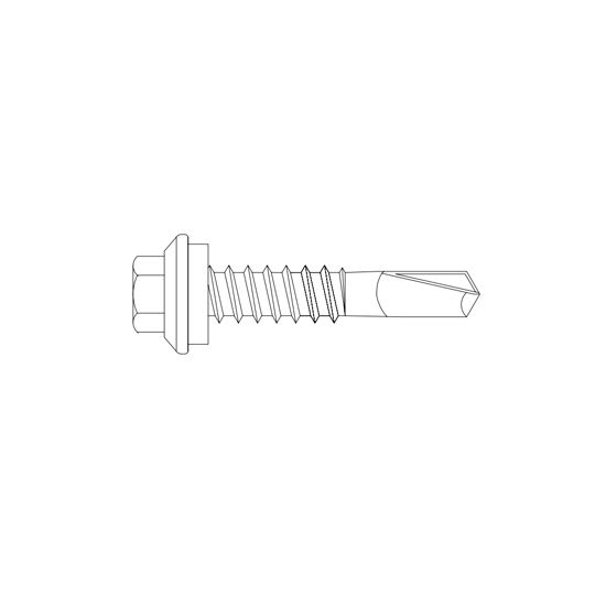 Metal Sales #12 x 1-1/2" Screws with Washer - Bag of 250 — MTSSCH15LS