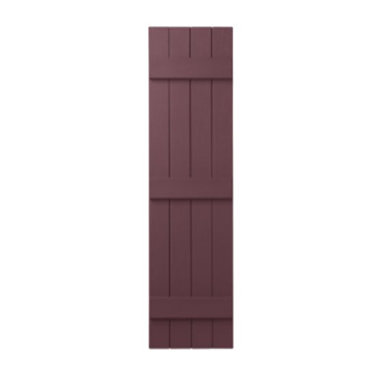 Mastic 15" x 55" Board & Batten Standard 4-Board Shutters - Closed Style — ACOVIN4C1555SK