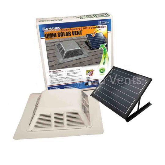 Lomanco Omni Solar Vent — Ventilation and Drainage — LOMOSVWH