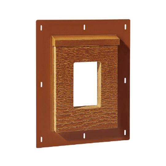 Wausau Supply 6" x 9" Diamond Kote Cedar RigidMount Receptacle Mount Block — WSUDKCRMM69R