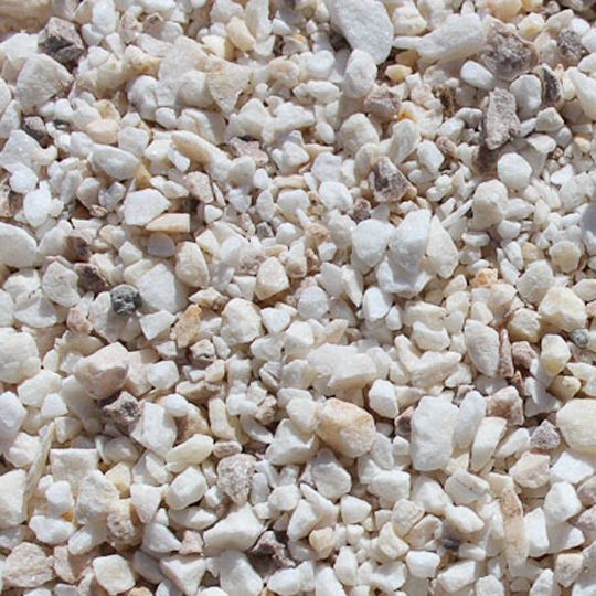 Lucas Specialty Rock 3/8" Fire White Marble Roofing Aggregate - 80 Lb. Bag
