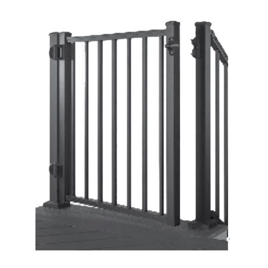 Trex Adjustable Aluminum Gate with 42" Square Balusters