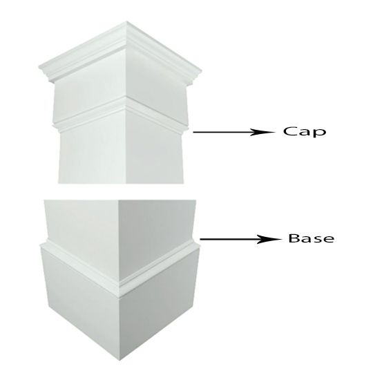 Royal Building Products 6" Traditional Cap & Base Set