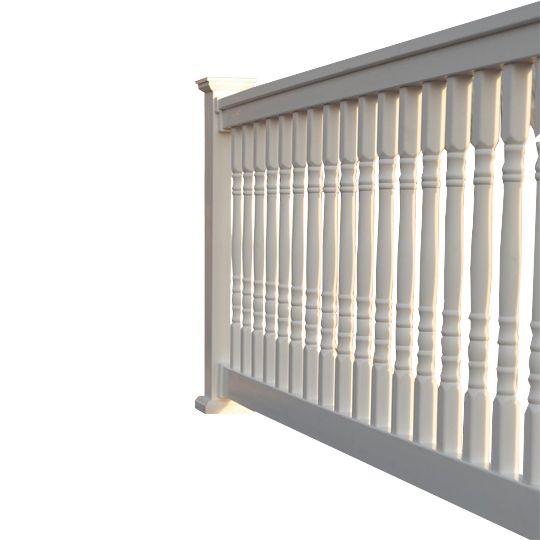 Envision 8' x 36" Tam-Rail Straight Rail Kit with Colonial Balusters