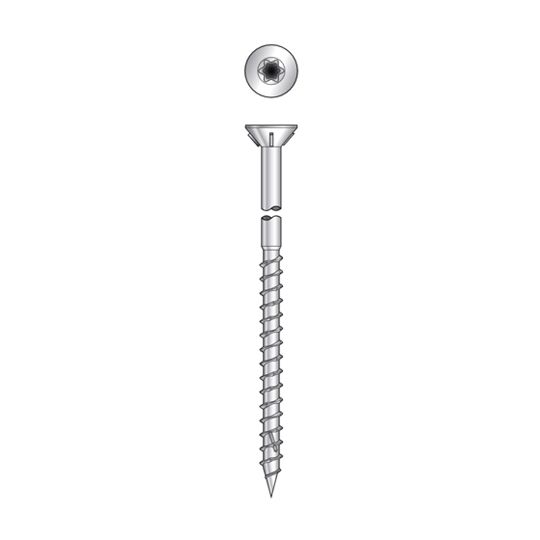 Simpson Strong-Tie #10 x 3" Type 305 Stainless Steel Wood Screws - 5 Lb. Box