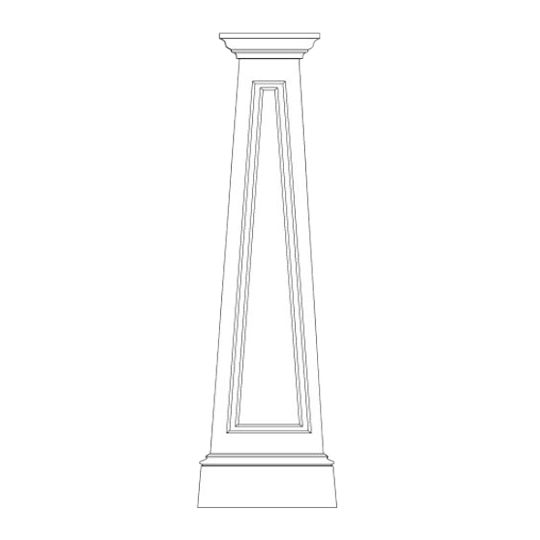 SturdiCorp 5' SturdiPost Tapered Plain Column 12" Base