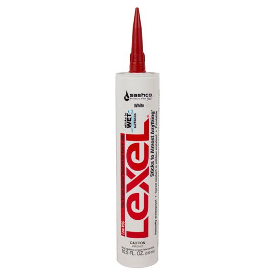Sashco Lexel Caulk - 10.5 Oz. Cartridge — SASLXLC105WH