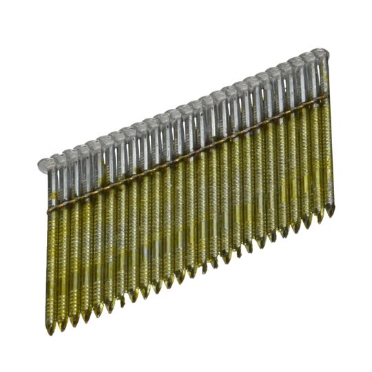 Bostitch 2-3/8" x .120" 28° Galvanized Wire Weld Ring Shank Framing Nails - Box of 2,000
