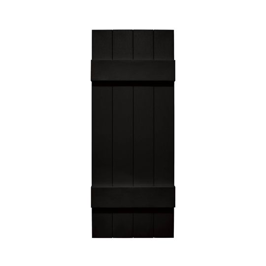 Mid-America Board-N-Batten Standard Four-Board Joined Shutter — MABBNB4BK24