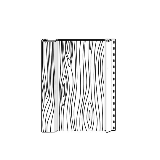 Klauer Manufacturing Company 8" x 10' Classic Woodgrain Vertical Board & Batten Steel Siding — KLA57150XA25
