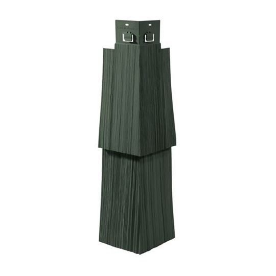 CertainTeed Siding Double 9" Staggered Rough-Split Mitered Cornerpost - Cedar Shake Finish — CERMCD9RSFO