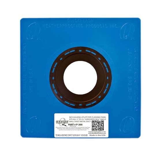 Quickflash P-300 3" Plumbing, Gas & Hvac Flashing Panel