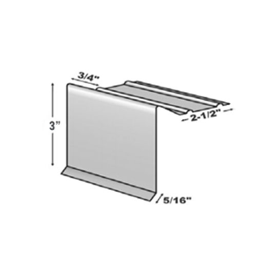 TRI-BUILT H6F Standard Painted Aluminum Slag Stop — Flashings — TRIH6FBA6TB