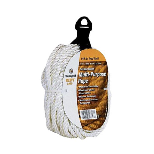 Wellington 1/4" x 50' Twist Nylon Rope