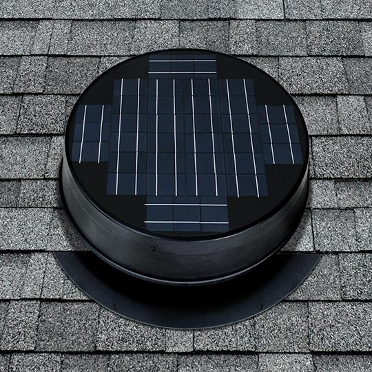 Kennedy Skylights 35 Watt Ultra Low-Profile Roof Mount Solar Attic Fan — Ventilation and Drainage — KSLSAF35BLLP