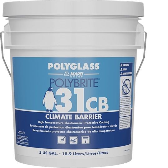 Polyglass PolyBrite 31 Cb (Climate Barrier) High Temperature Elastomeric Protective Coating — Adhesives, Caulks & Sealants — POL31CBWH5