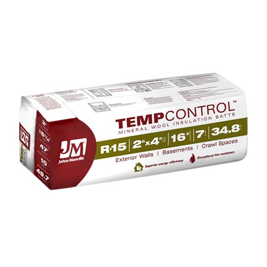 Johns Manville Mineral Wool TempControl Batts — Roofing Insulation — JMCTCR1515
