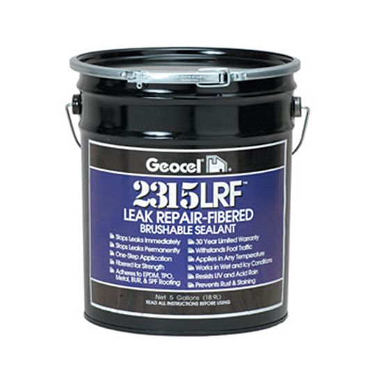 Geocel 2315 Leak Repair-Fibered Brushable Coating - 5 Gallon Can — Adhesives, Caulks & Sealants — GEO2315BL5G