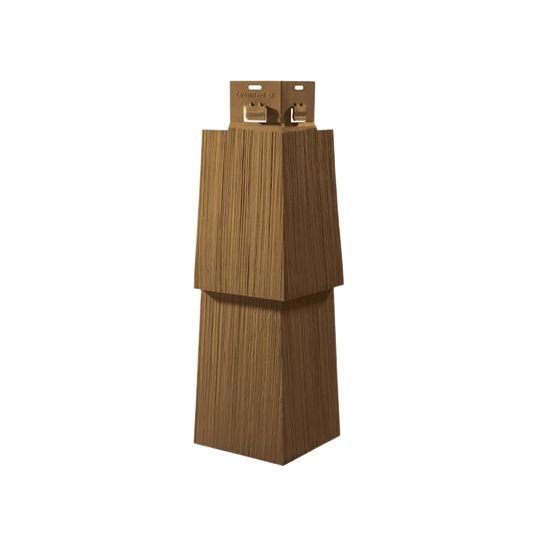 CertainTeed Siding Cedar Impressions Double 7" Straight Edge Rough-Split Mitered Corner Post — CERMCD7RSMC